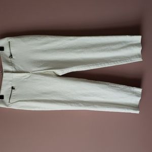 LOFT 4 petite white cropped Marisa pant
